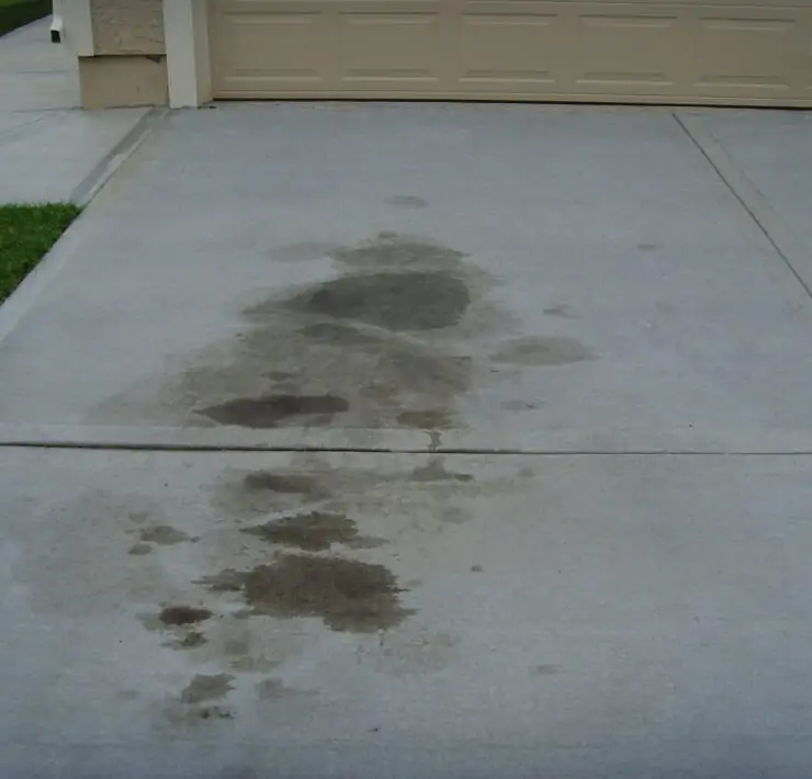 oil stains on concrete
