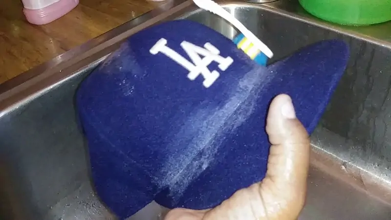 washing baseball caps by hand