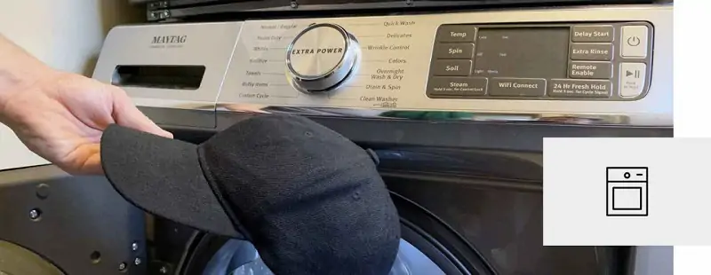 wash baseball cap with washing machine
