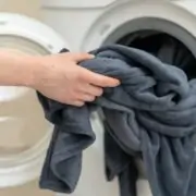 loading weighted blanket into washing machine