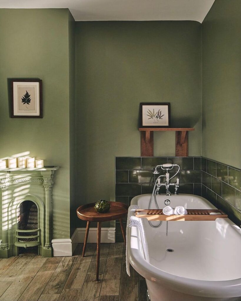 ideas bathroom colors warm green