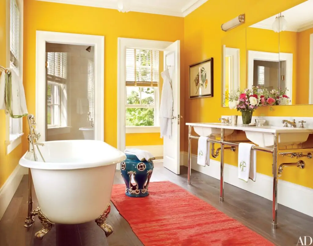 ideas bathroom colors bright yellow