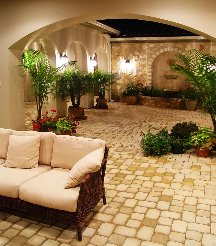 Paved Mediterranean Patio