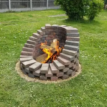 ideas fire pits backyard geometric