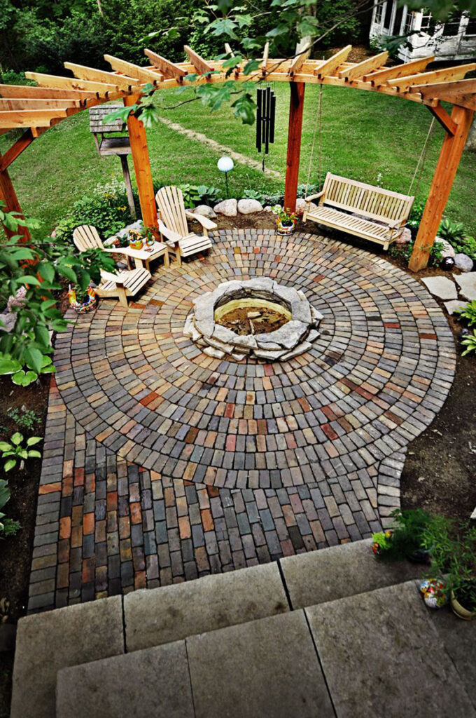 ideas fire pits backyard flower power