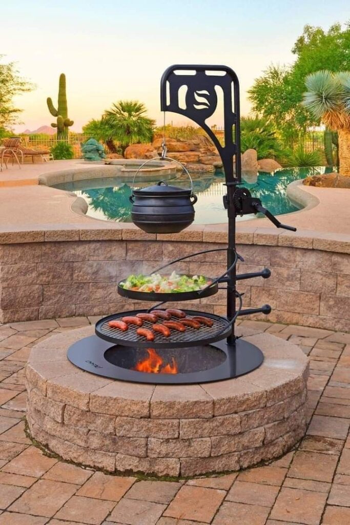ideas fire pits backyard add food