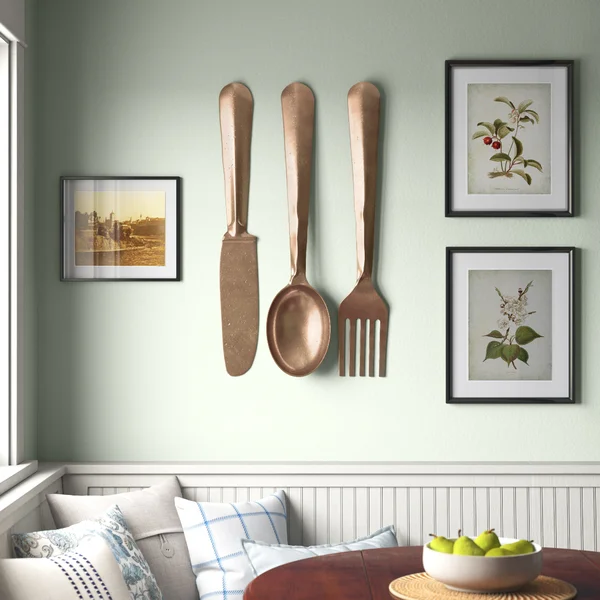 PiecesSilverAluminumKnifeSpoonandForkUtensilsWallDecor