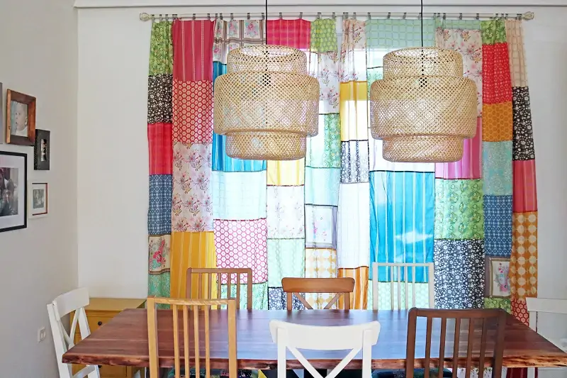 Patchwork ideas for living room curtain