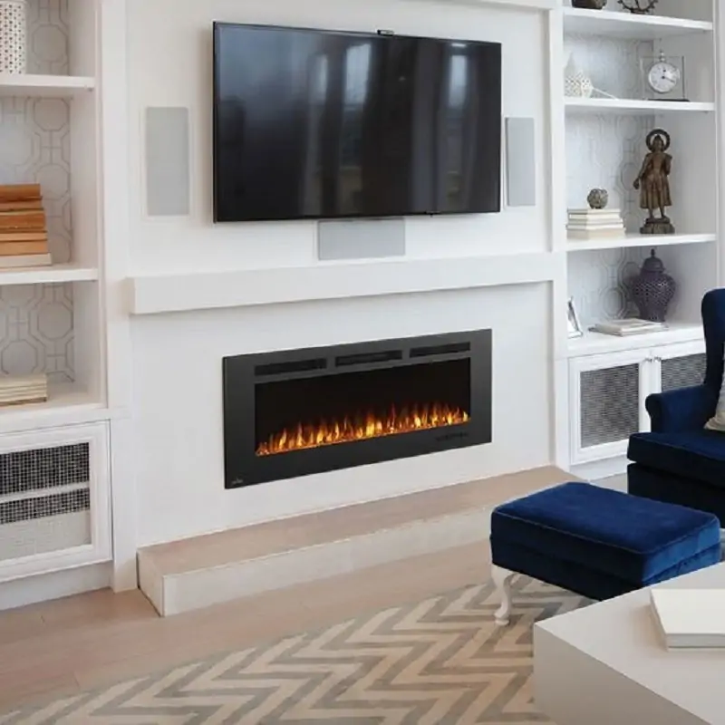 . An Electric Fireplace takes Things Up a Notch