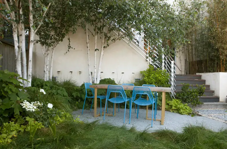 simple blue chairs