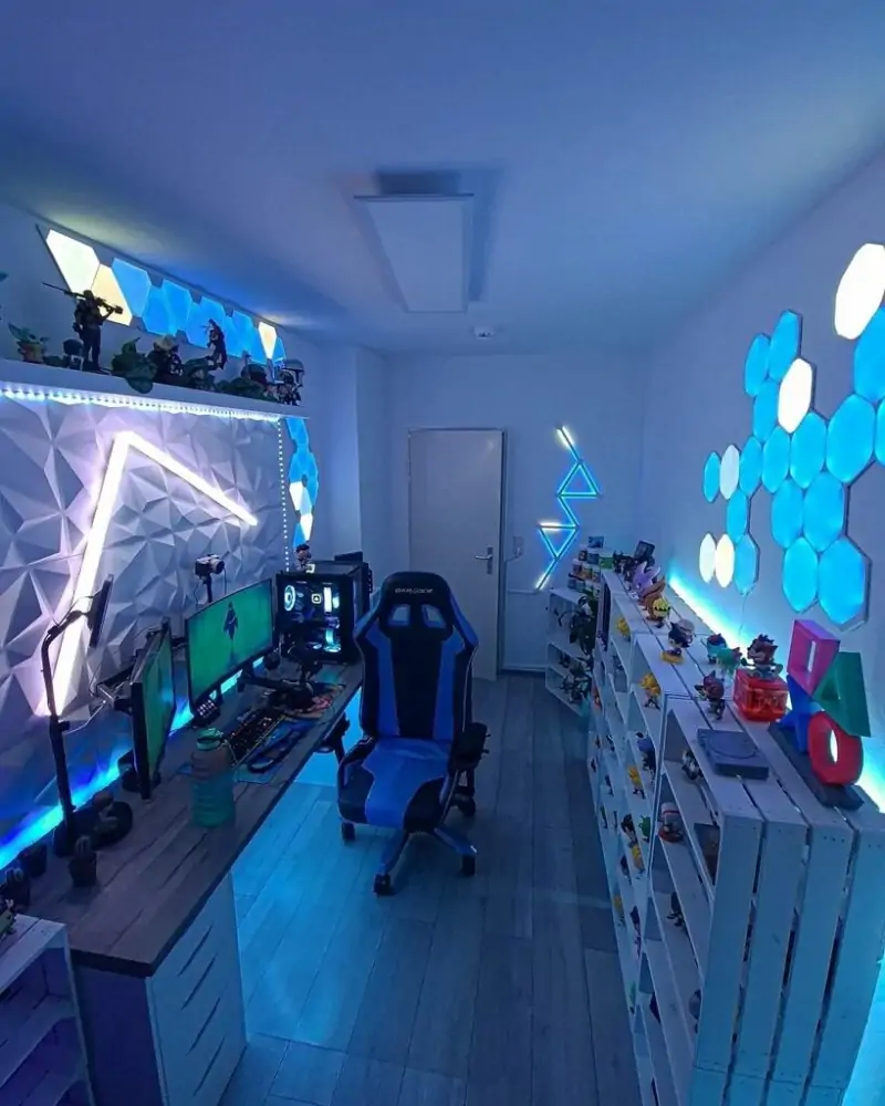 light and decor to in a game room