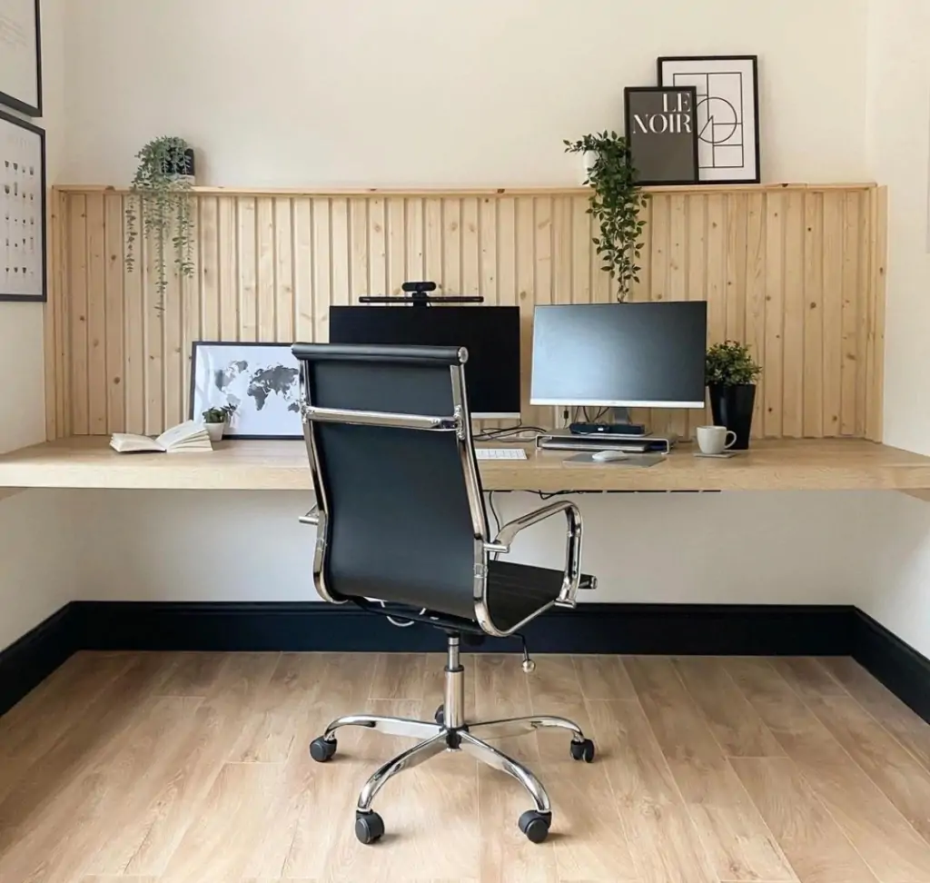 Paneling in home office