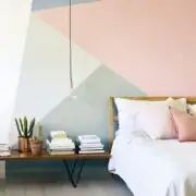 geometric pattern ideas for painting bedroom