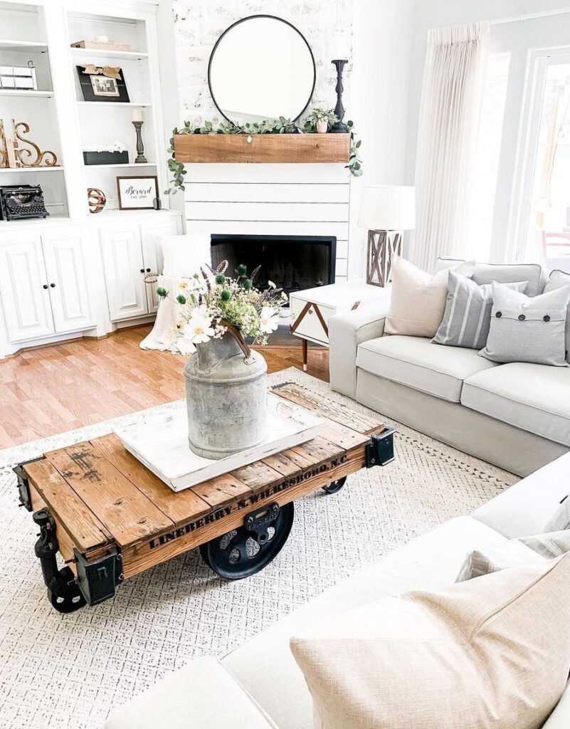 pristine white living room