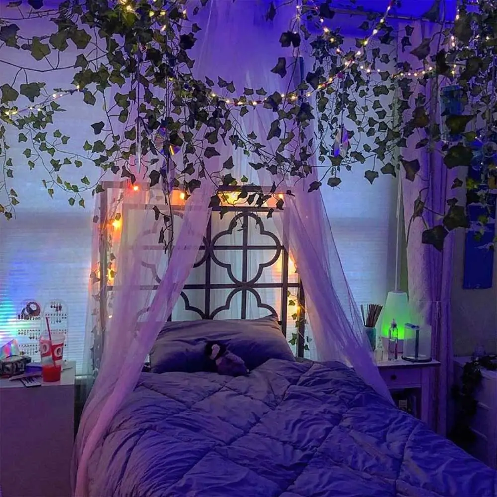 lighting bedroom ideas plants lights aesthetic