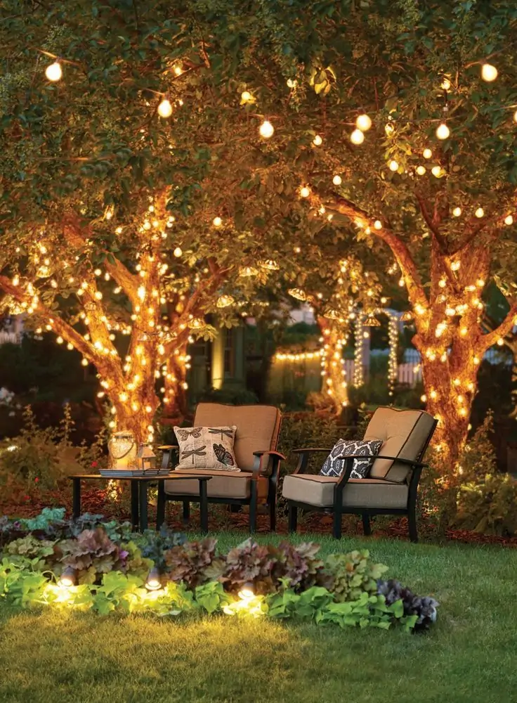 solar lighting ideas for backyard