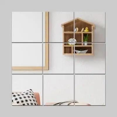 Mirror tiles are easy to fit and can go on any wall