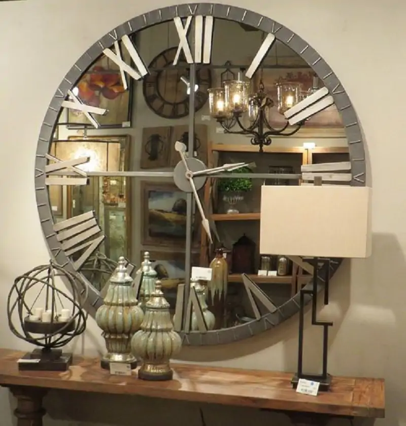 . Use mirrored wall clock