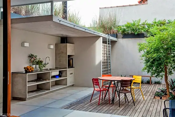 outdoor kitchen ideas modern colorful