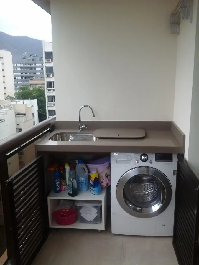 laundry room on a balcony