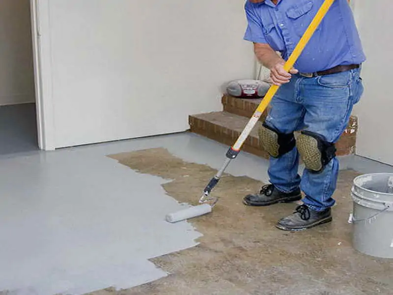 Apply your epoxy paint basement floor
