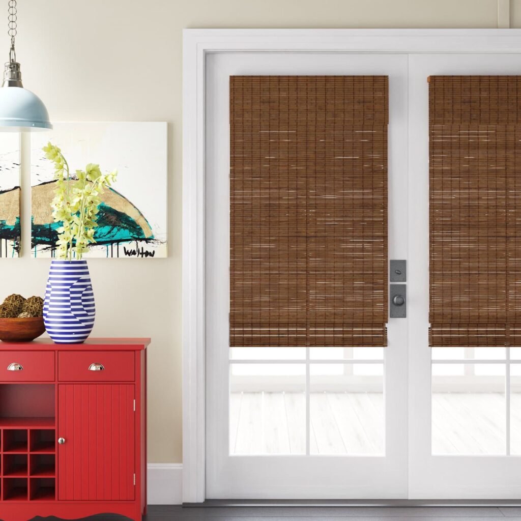 roman shades for patio door