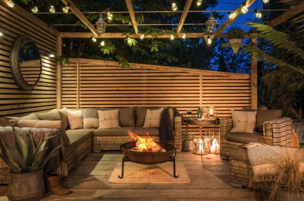 pergola lights ideas firepit and other sources