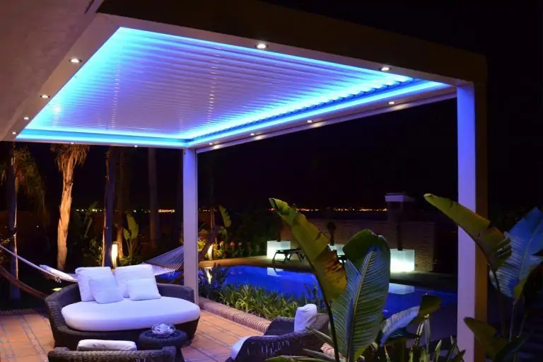 pergola lights ideas neon le