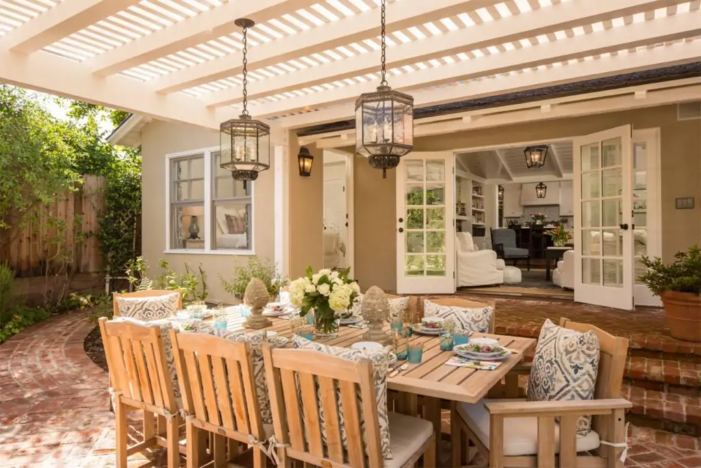 pergola lights ideas hanging lanterns