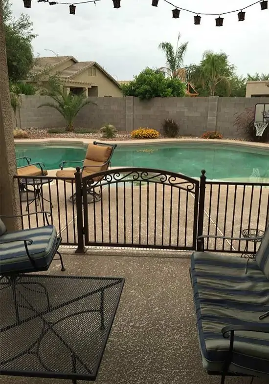 pool fence ideas gated patio