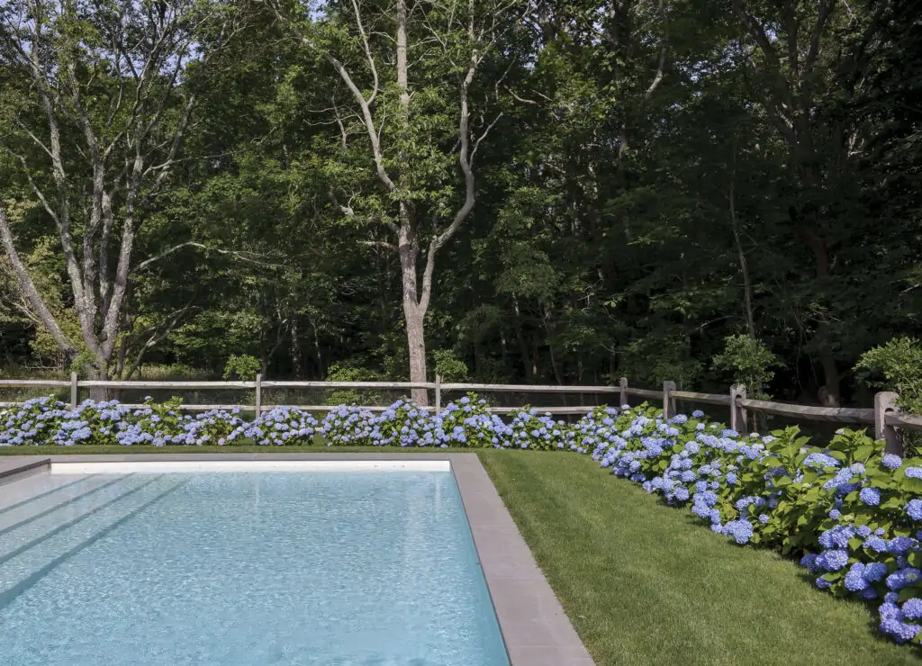 pool fence ideas flowers