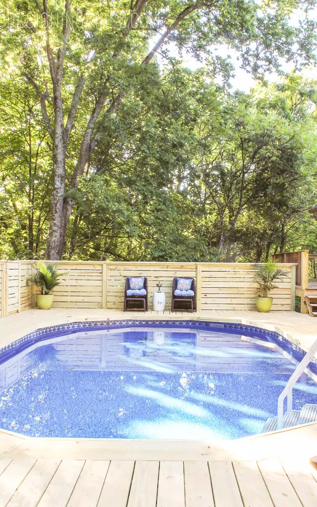 pool fence ideas plain wood