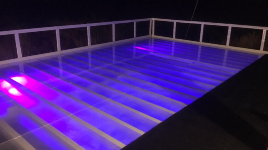 Light Up Pool Cover for pool deck lighting ideas