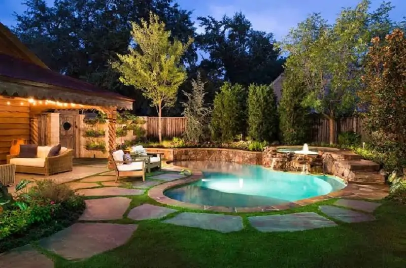 a garden oasis pool patio ideas