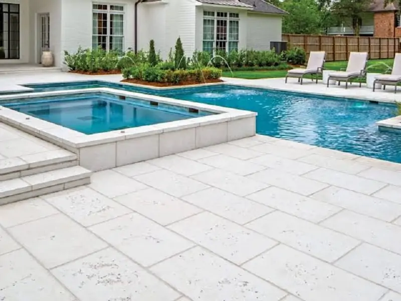 b single concrete paver poop patio ideas