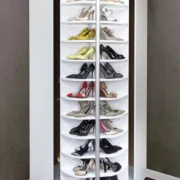 shoe storage ideas keep shoes on a rotating rack jpg