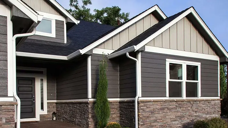 different pattern siding walls