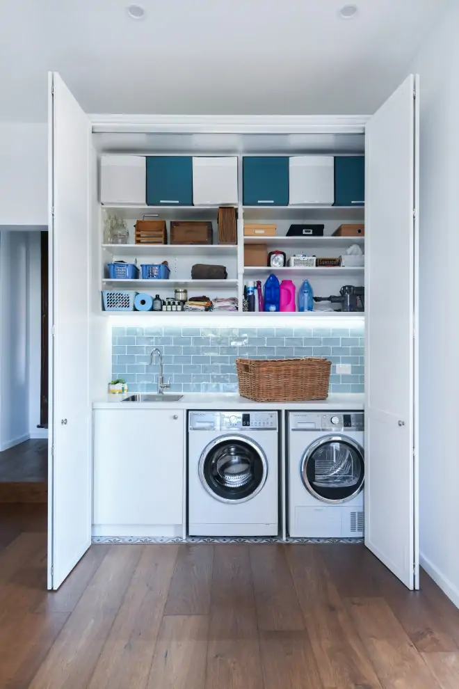 shelves and containers