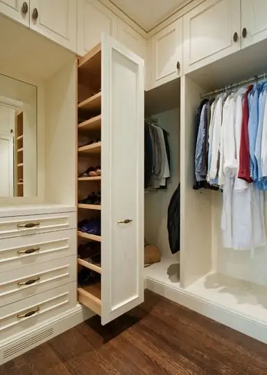 . pull out wardrobe