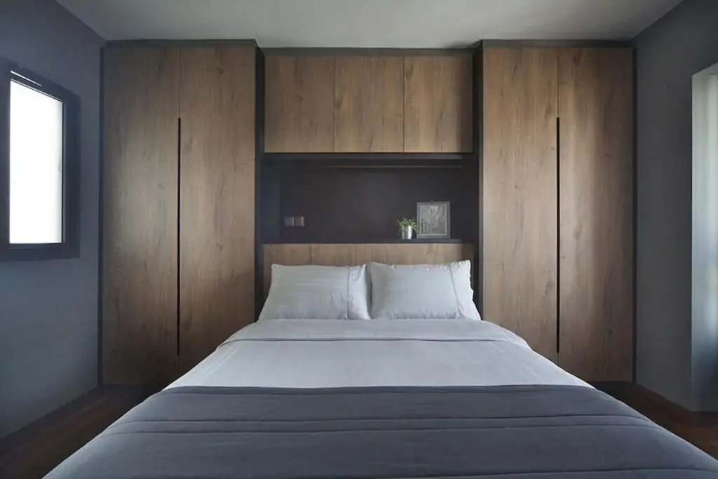 . headboard wardrobe