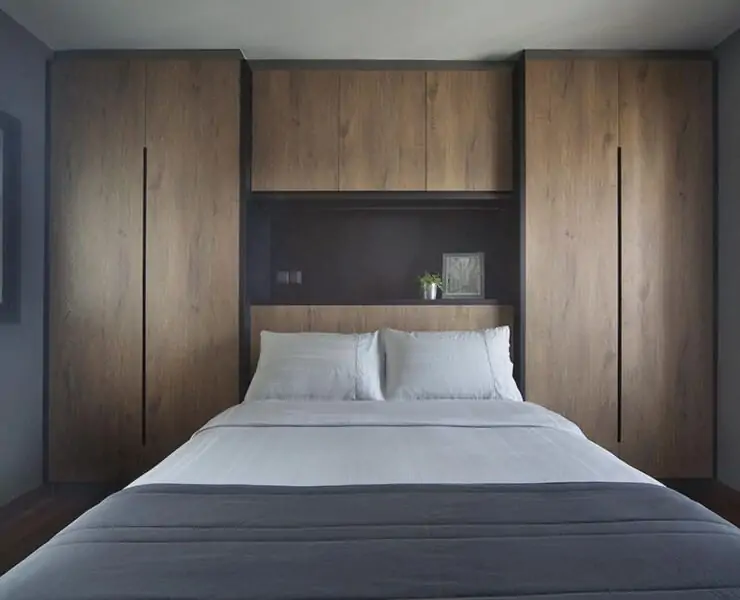 . headboard wardrobe