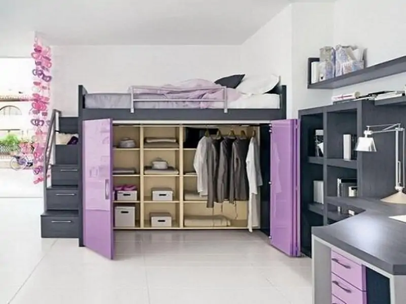 . Elevated Bed With Dressing Space Underneath