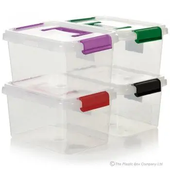 Plastic tubs with lids for stacking