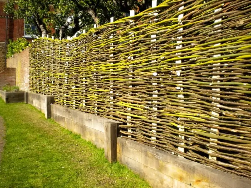 tree branch fence ideas