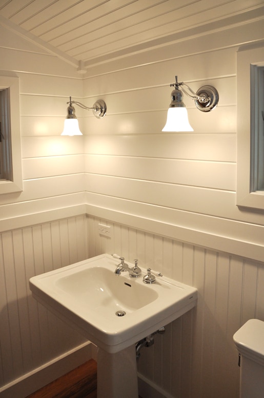 wainscoting ideas bathrooms mixed paneling