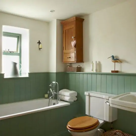 wainscoting ideas bathrooms green paneling