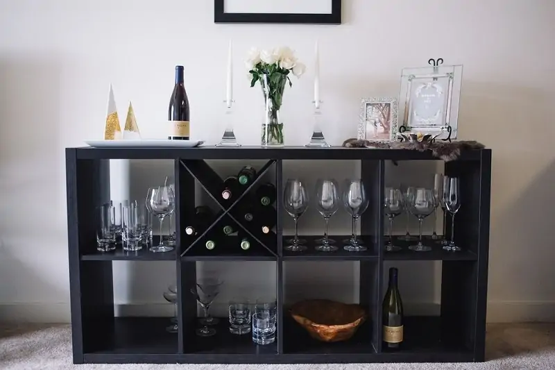 ikea shelves for storing wine bottles