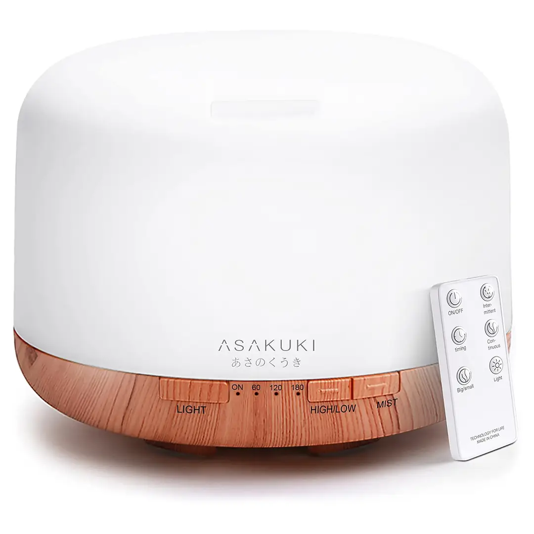 ASAKUKI Ml Premium Essential Oil Diffuser With Remote Control ASAKUKI ml Premium Essential Oil Diffuser with Remote Control