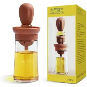 Glass Olive Oil Bottle And Brush In