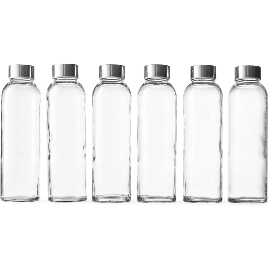 Glass Water Bottles with Lids
